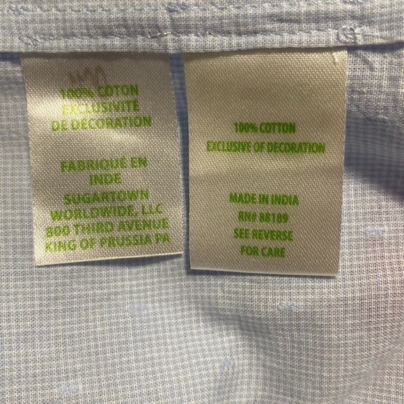 Lilly Pulitzer Raquelle Top Bluebell Blue Swiss Dot Dobby Chambray Sz XS NEW - Picture 9 of 12